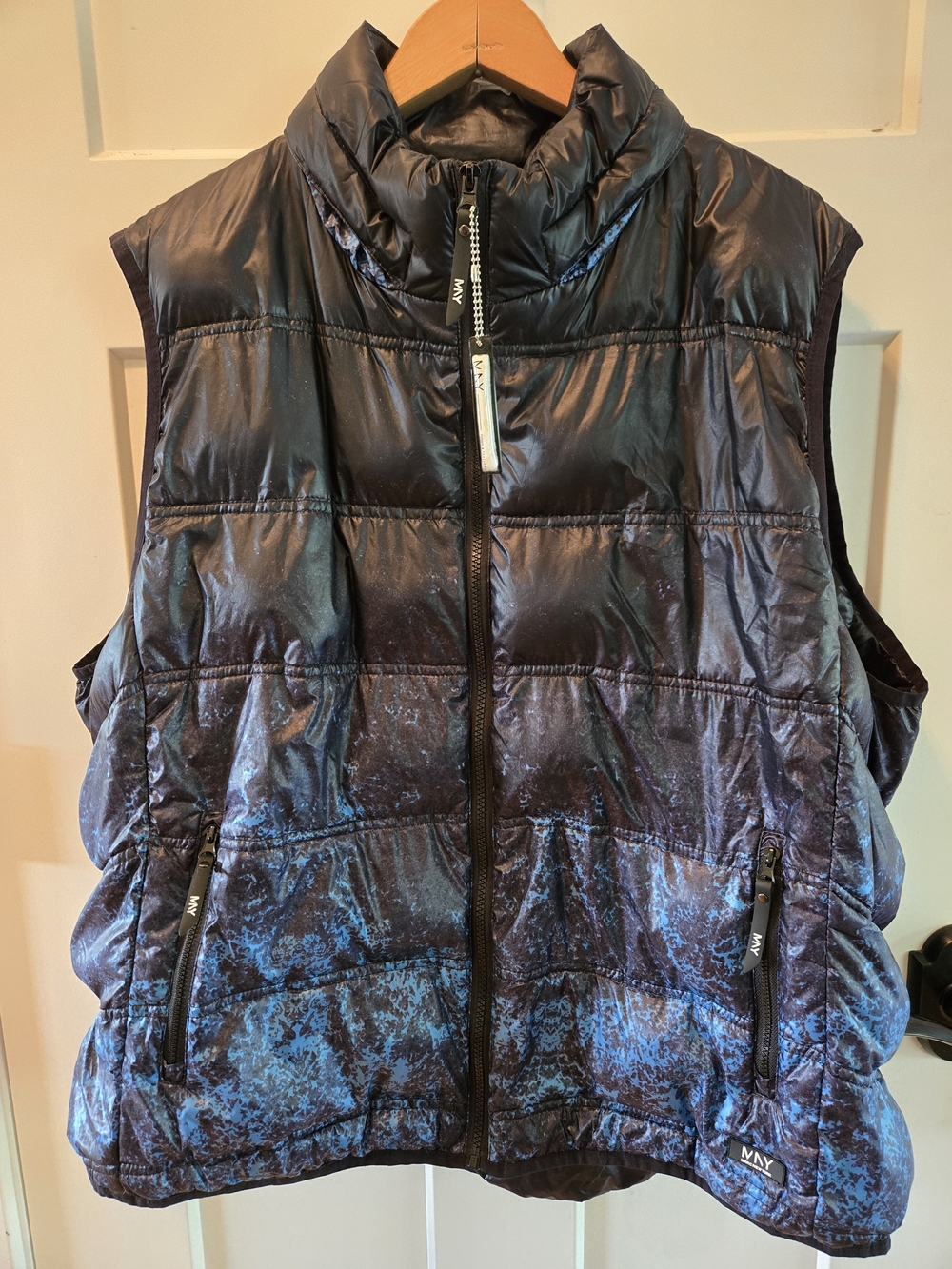 Navy Blue Quilted Puffer Vest - Mavi